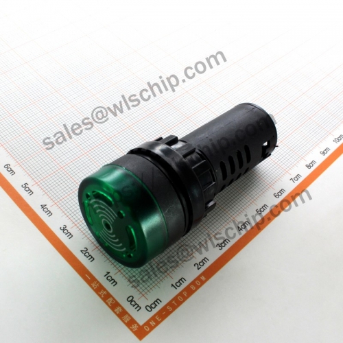 AD16-22SM intermittent sound with light AC and DC 110V green horn speaker buzzer