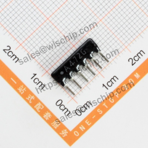 Arranged resistor 6P 4K7 A472J A06-472 pitch 2.54mm