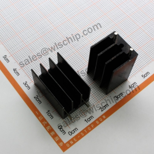 Radiator Aluminum heat sink 25 * 16.5 * 16mm black with needle high quality
