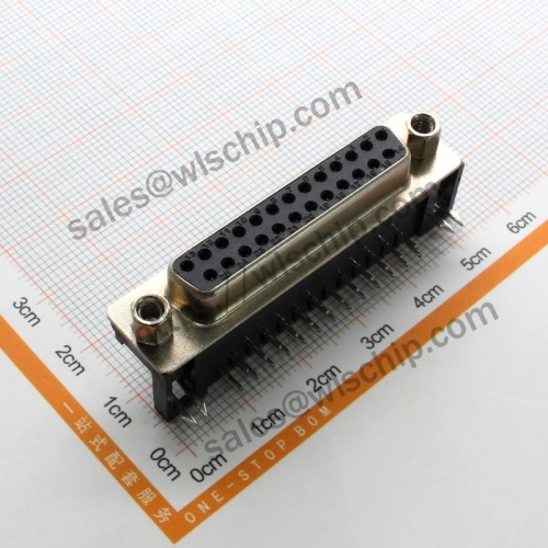 Serial connector Interface connector DB25 female copper core solder plate