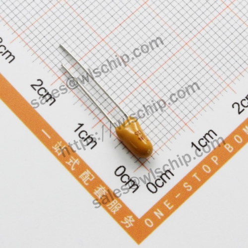 In-line tantalum capacitor 35V 0.1uF 104 pitch 2.54mm