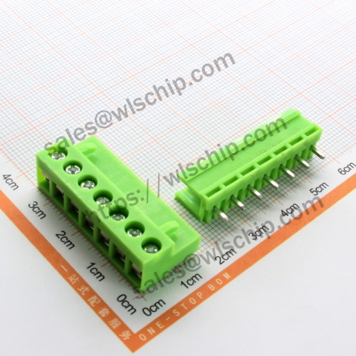 HT5.08 connector terminal pin pitch 5.08mm straight pin 7Pin