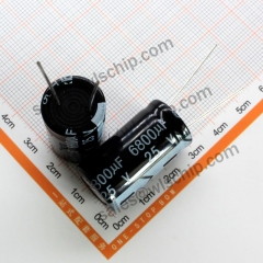 DIP In-line aluminum electrolytic capacitor 25V 6800uF 16 * 30mm