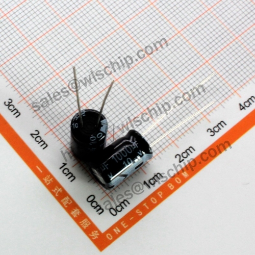 DIP In-line aluminum electrolytic capacitor 10V 1000uF 8 * 12mm