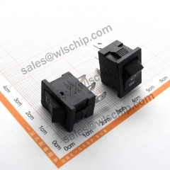 3Pin 3 files black no light copper feet key switch KCD1 boat-shaped opening