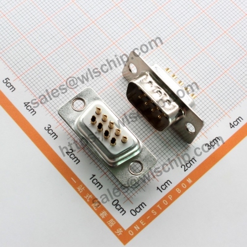 Connector DB9 plug gold-plated wire-type male high quality