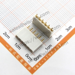 Single Row Female Pin Socket Female Seat Pitch 2.54mm 1x6Pin White