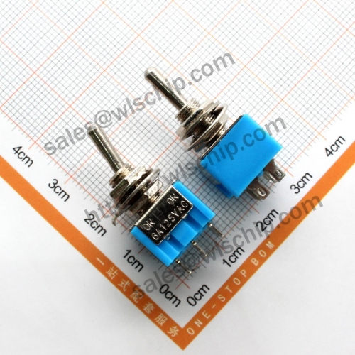Blue MTS-202 6Pin 2 Block Toggle Switch Rocker Switch