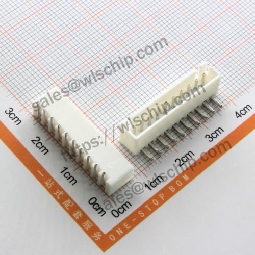 XH2.54 Connector Terminal Pitch 2.54mm 10Pin Curved Pin Holder 90 °