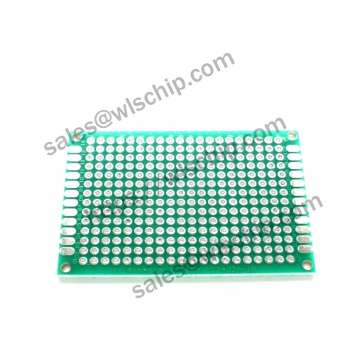 Double-sided spray tin green oil board 4 * 6CM green pitch 2.54mm PCB board