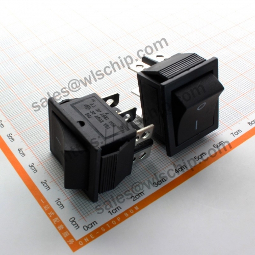 6Pin 2 Speed ​​Black KCD4 Power Boat shape switch Rocker Switch