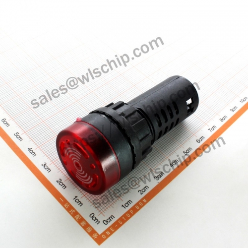 AD16-22SM intermittent sound with light AC 110V red horn speaker buzzer