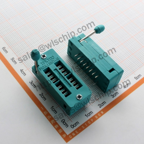 Integrated Circuit Locking Base IC Socket Microcontroller Test Base 16Pin