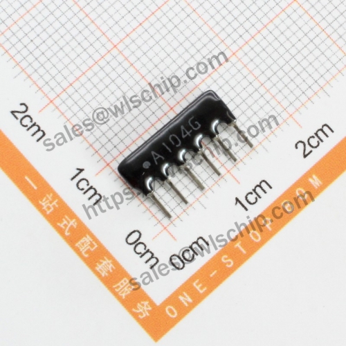 Arranged resistor 6P 100K A104J A06-104 pitch 2.54mm