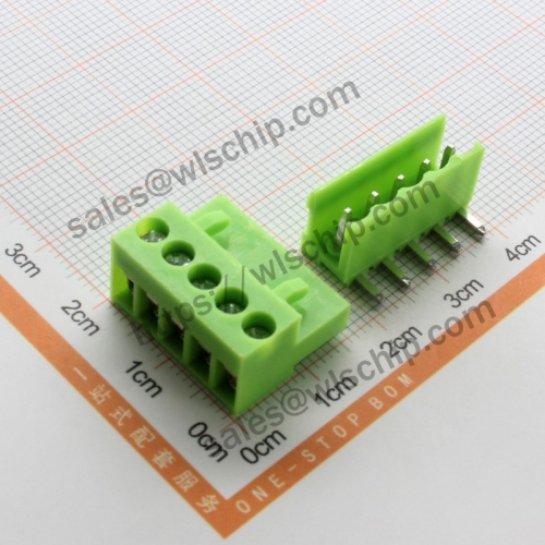 HT3.96 Connector Terminal Block Plug-in Pitch 3.96mm 5Pin Elbow + Socket