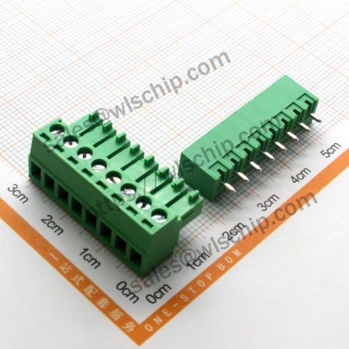 KF2EDG terminal block plug-in connector pitch 3.81mm 8Pin straight pin + socket