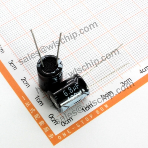 DIP In-line aluminum electrolytic capacitor 400V 6.8uF 10 * 13mm