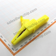 Alligator clip 4mm banana plug at the end 30mm yellow opening