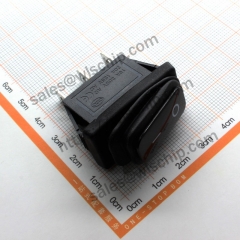 KCD3-2X1N 3Pin 2 files black no light boat shape button waterproof switch