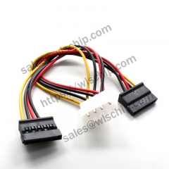 IDE to two SATA one and two power cables