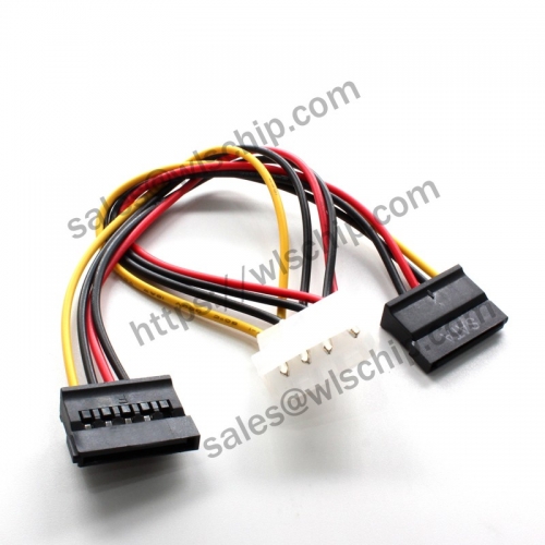 IDE to two SATA one and two power cables