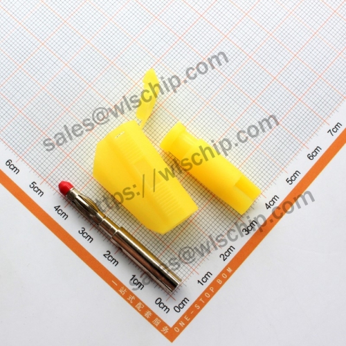 4mm banana plug stackable nickel-plated lantern flower connector test plug yellow