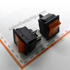 4Pin 2-speed yellow light power Boat shape switch Rocker Switch