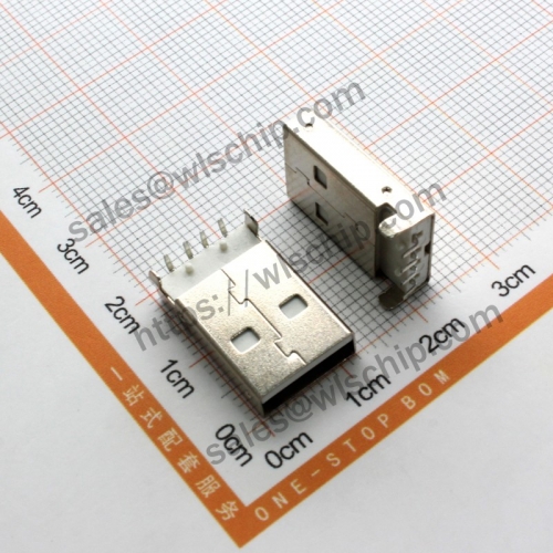 USB connector white glue 90 degree straight plug soldering board male high quality