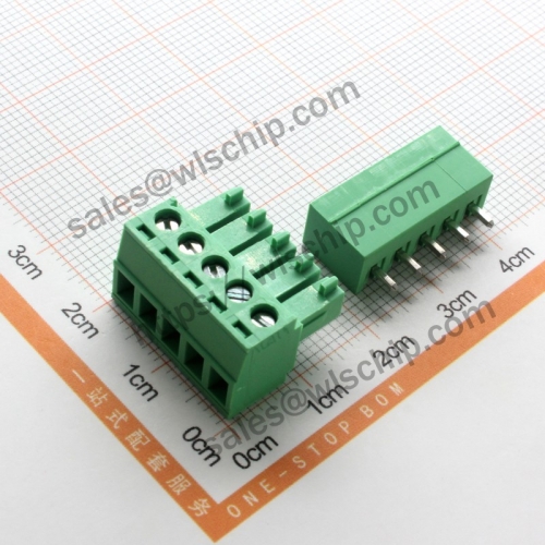 KF2EDG terminal block plug-in connector pitch 3.81mm 5Pin straight pin + socket