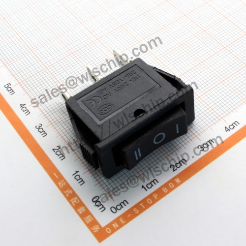 3Pin 3 files black no light power Boat shape switch Rocker Switch