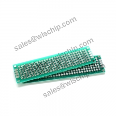 Double-sided spray tin green oil board 2 * 8CM green 2.54mm PCB