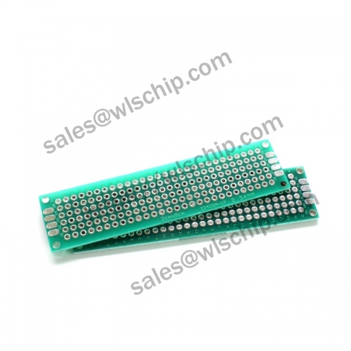 Double-sided spray tin green oil board 2 * 8CM green 2.54mm PCB