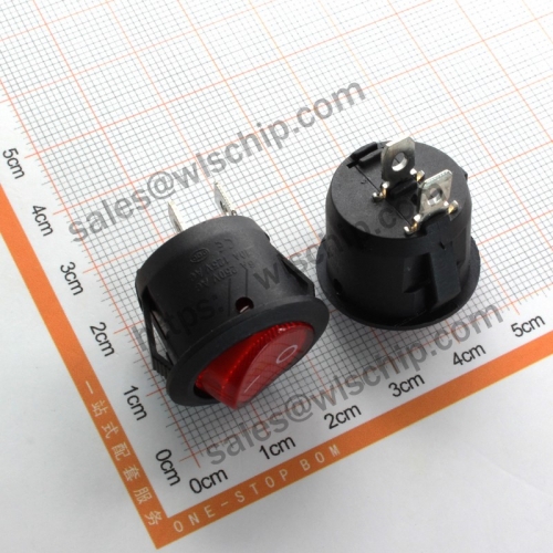 2Pin 2 gear lower round red no light boat shape round switch