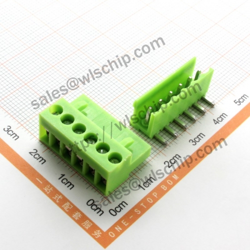 HT3.96 Connector Terminal Block Plug-in Pitch 3.96mm 6Pin Elbow + Socket