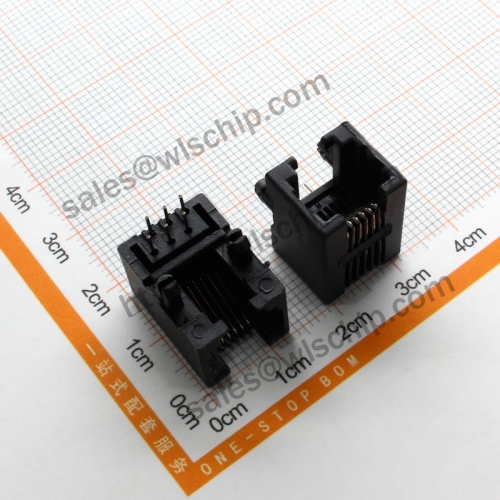 RJ11 socket 95001-6P6C female RJ12 telephone socket 90 degree 6 core crystal head socket