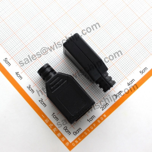 USB connector A female with shell three-piece set wire type high quality