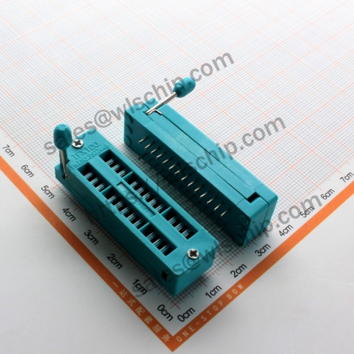 Integrated Circuit Locking Base IC Socket Microprocessor Test Base 28Pin Narrow Body