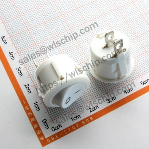 2Pin 2 gear lower round white seat white no light boat shape round switch