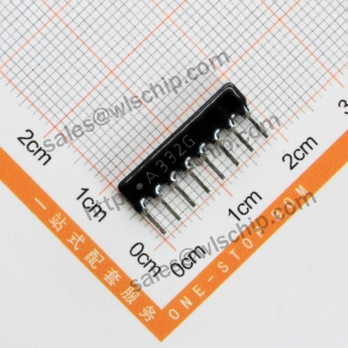 Arranged resistor 8P 3.3K A332J A08-332 pitch 2.54mm