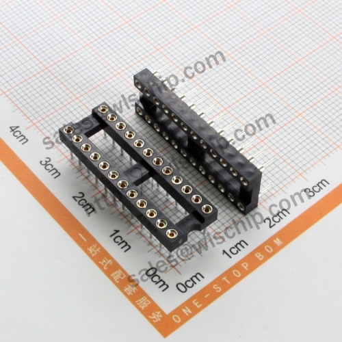 Integrated Circuit DIP Socket IC Connector Round Hole 24Pin Narrow Body High Quality