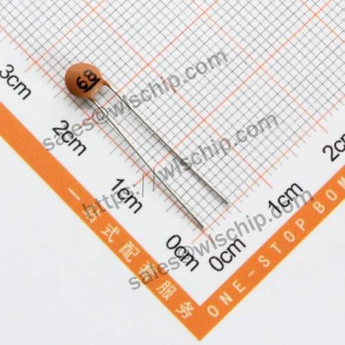 Ceramic capacitor 50V 68pF 68P