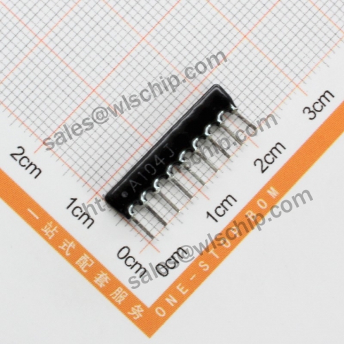 Arranged resistor 9P 100K A104J A09-104 pitch 2.54mm