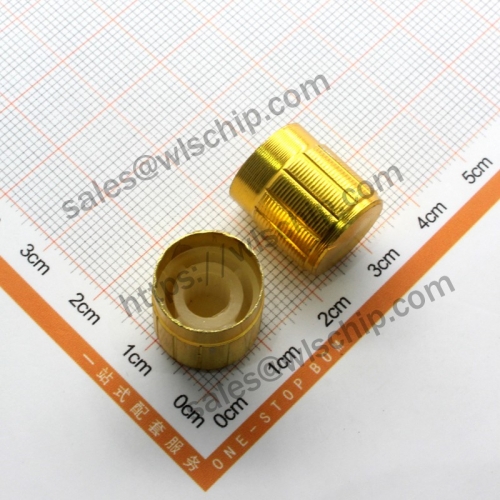 Aluminum knob hat 15 * 17mm metal gold