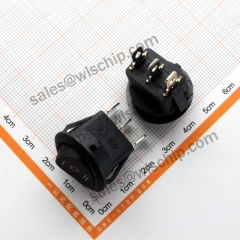 KCD7 oval 3Pin 3 files black no light boat shape power switch