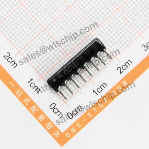 Arranged resistor 8P 220R A221J A08-221 pitch 2.54mm