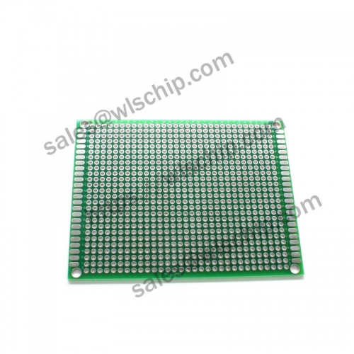 Double-sided tin spray green oil board 7 * 9CM green 2.54mm PCB