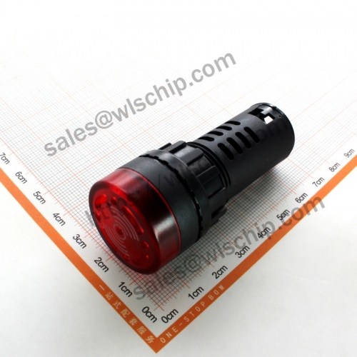 AD16-22SM intermittent sound with lights AC 12V red horn speaker buzzer