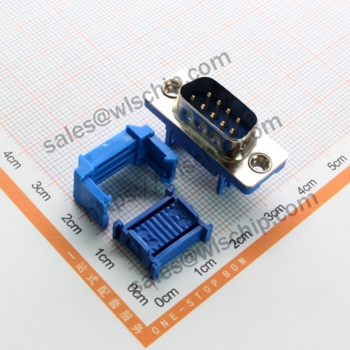Crimping connector No soldering Pinhole socket Cable connector DB9 Male serial port 9 pin