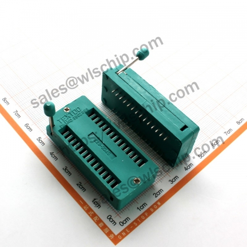 Integrated Circuit Locking Base IC Socket Microprocessor Test Base 28Pin Wide Body