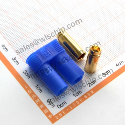EC5 aircraft model plug 5mm banana plug high current 100A power battery pack gold-plated copper battery female